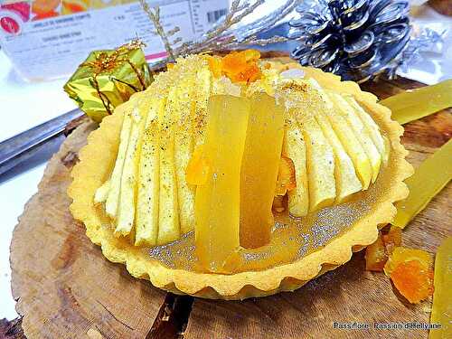 Tartelette aux pommes /fruits confits/gingembre