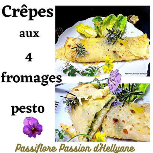 Crêpes salées aux 4 fromages et pesto