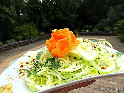 RECETTE ESTIVALE - SPAGHETTIS DE COURGETTES