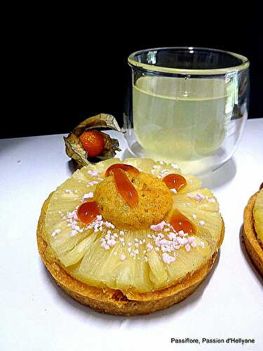 Dessert - tartelettes sablées ananas caramel