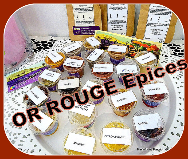  OR ROUGE EPICES Vente de Safran, d'épices d'excellente qualité de perles Gastronomiques, Caviar Végétal et Infusions