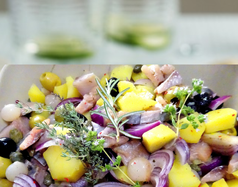 SALADE DE HARENG AUX POMMES DE TERRE, HUILE D OLIVE