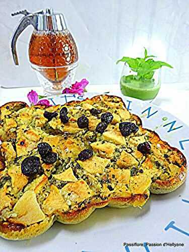 Recette facile Clafoutis pommes cranberries / thé matcha 