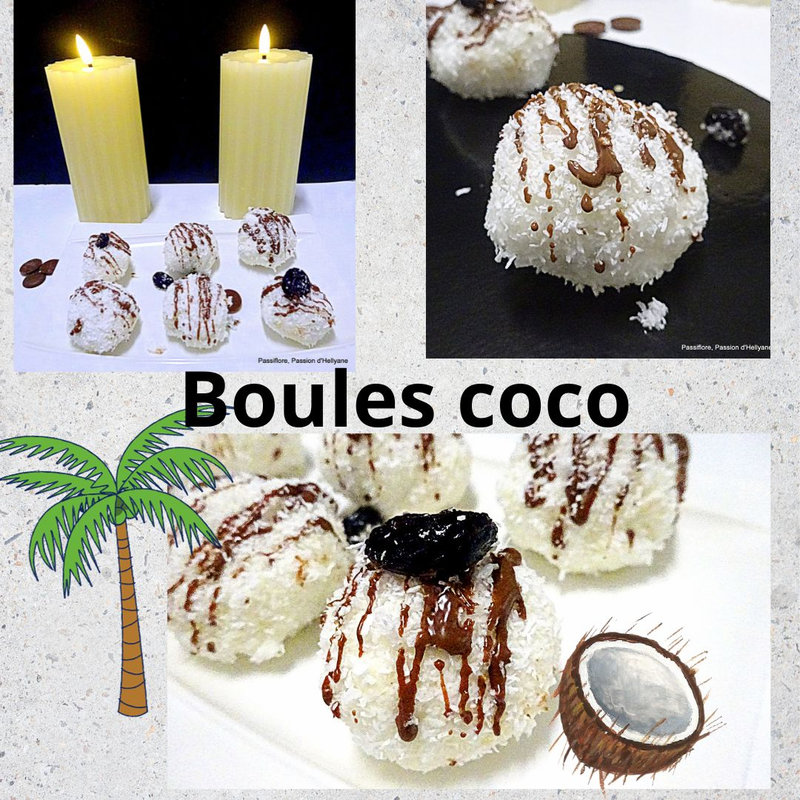 Boules de coco seulement 3 ingrédients 