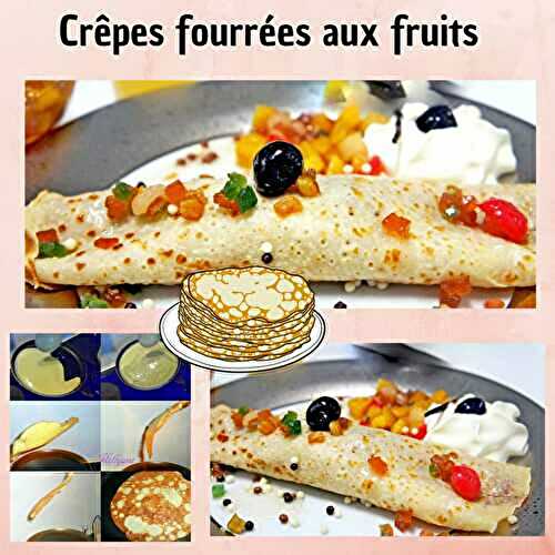 Crêpes fourrées aux fruits