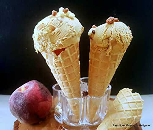 Cornets pâtissiers à la  glace caramel 
