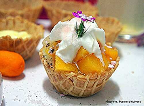 Coupelles croustillantes à la crème pâtissière et fruits
