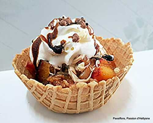Coupelles aux fruits miel pâte à tartiner