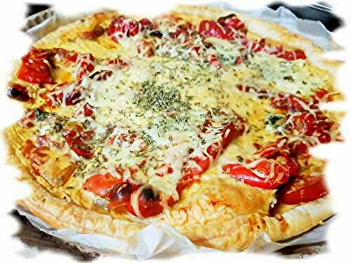 Tourte poivrons tomates oignons ail thym