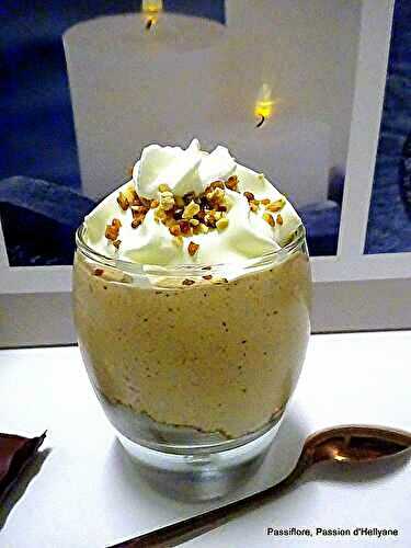 Dessert mousse poires au café Reichi et pâte à tartiner