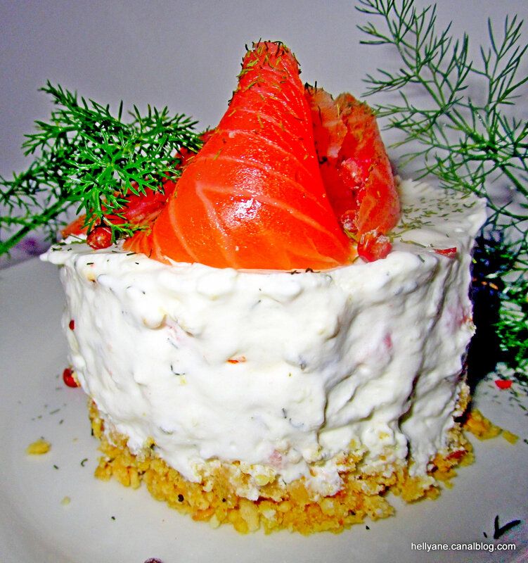 Cheesecake aux crabe/crevettes et saumon