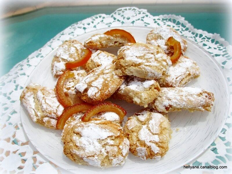 RICCIARELLI ", Biscuits Italiens aux amandes et aux oranges confites