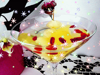 COCKTAIL CHAMPAGNE/LITCHIS/BAIES DE GOJI/ CRANBERRIES