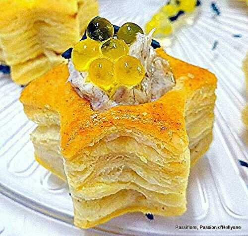 Mini bouchées feuilletées - crème sardine spiruline huile de poisson 