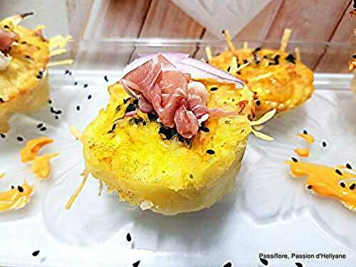 Nid de pommes de terre, fromage raclette et jambon 