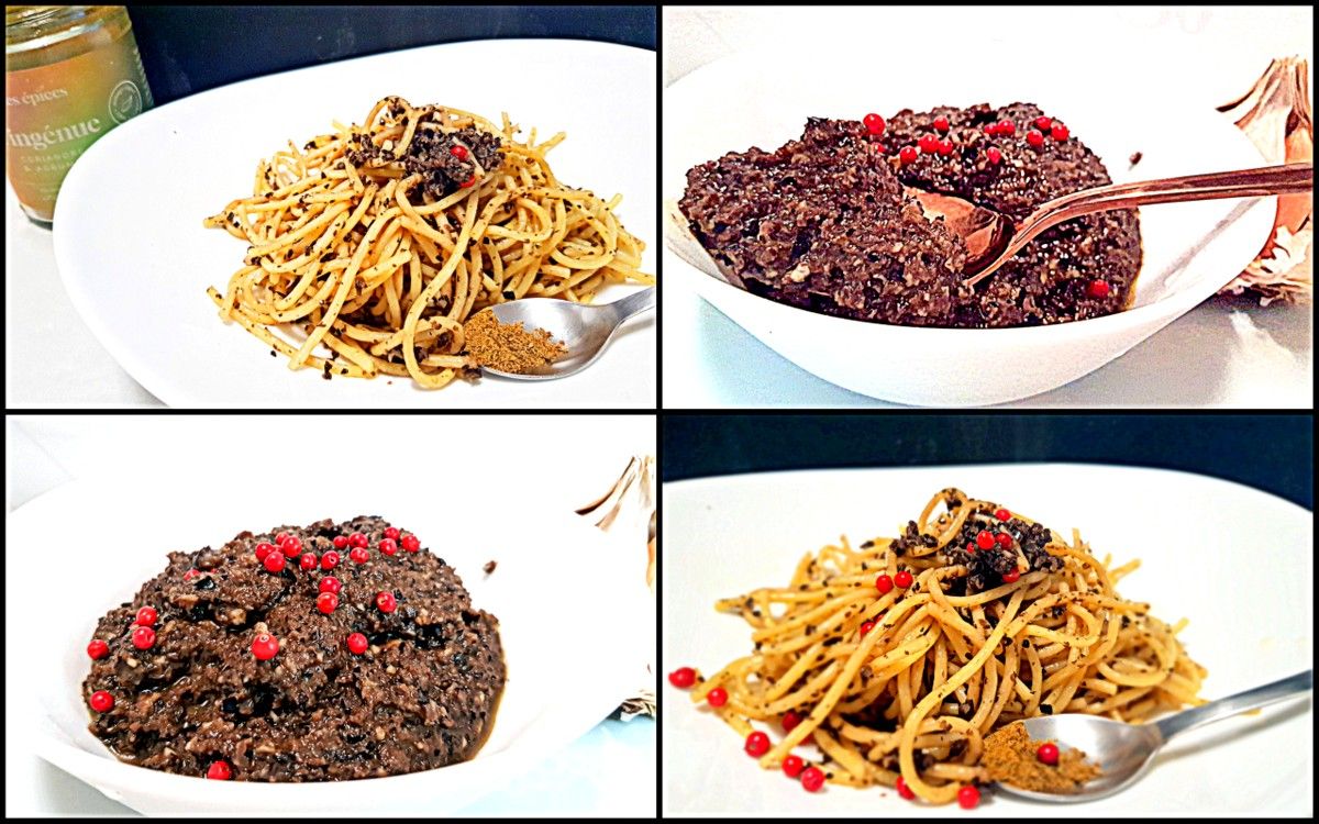 Recette facile - Crème à l'ail / huile d'olive / olives noires / anchois