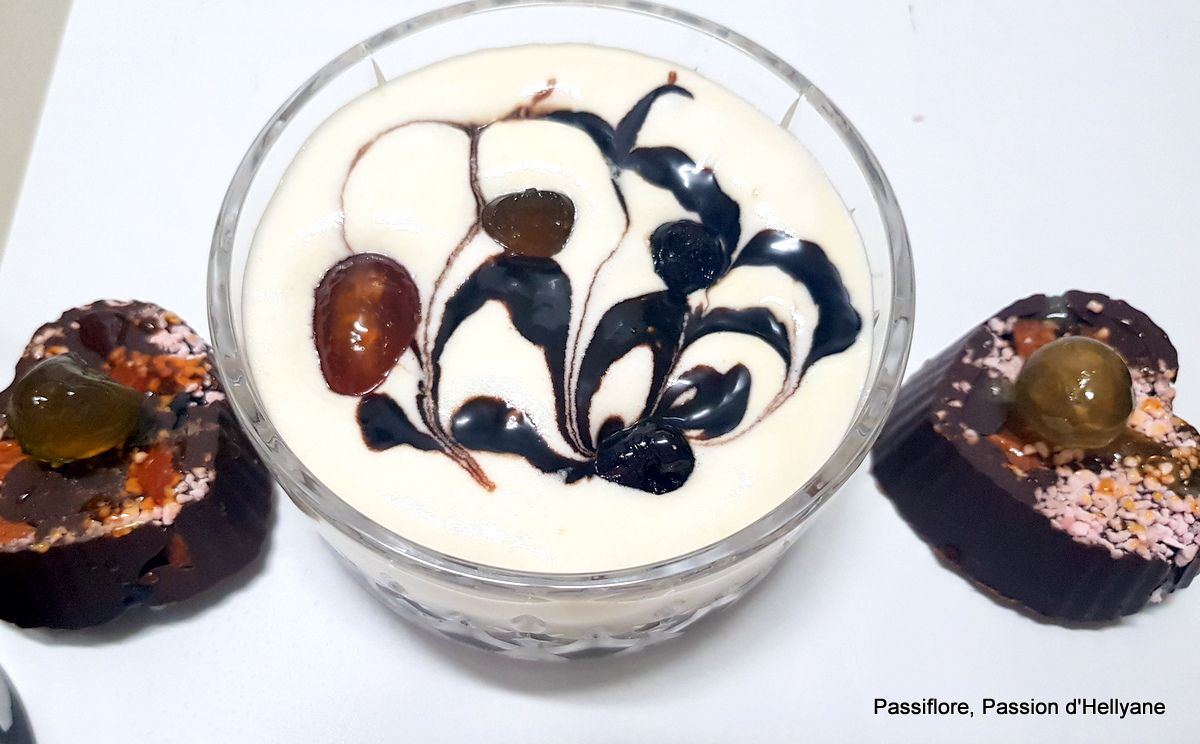 Dessert - crème mascarpone / speculos / Sobacha / kumquat confit