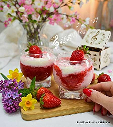 Mousse de fraises mascarpone /miel