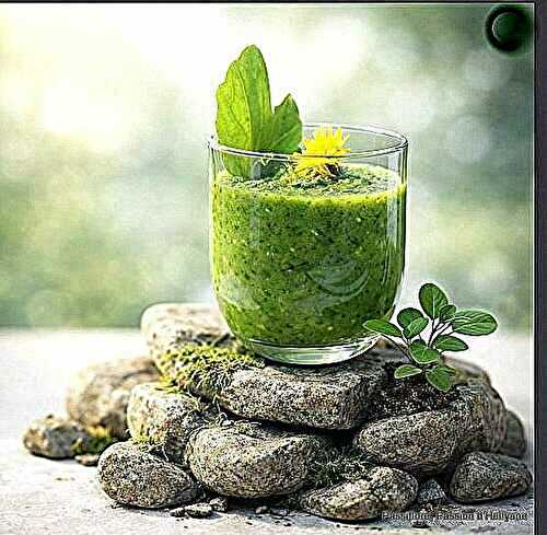 Pesto fanes de radis et herbes de Provence