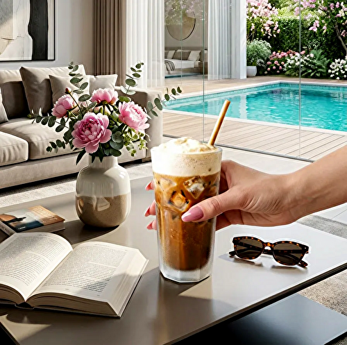 Frappuccino maison (café chi café végétal glacé mixé)