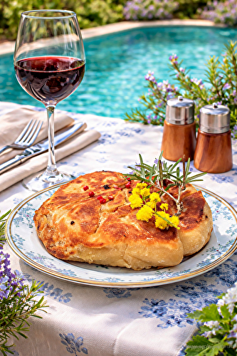 Pain fourré avec un reste de pot-au-feu