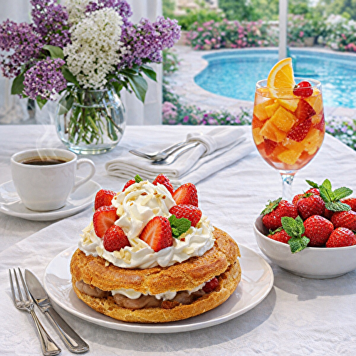 PARIS BREST REVISITÉ CREME GANACHE CACAO et FRAISES 