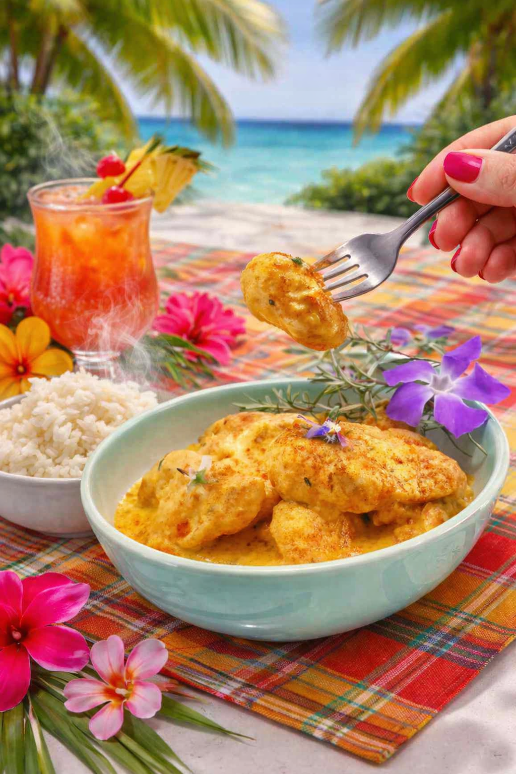 Poulet sauce coco saveurs des Antilles