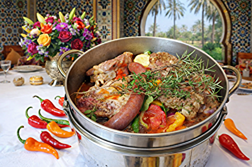 Recette du couscous poulet–merguez–agneau aux légumes