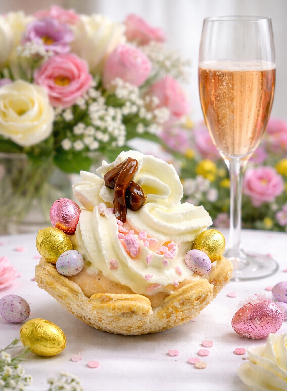  Tulipes feuilletées à la crème 