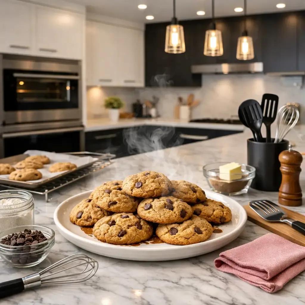  Cookies aux pépites de chocolat et pâte à tartiner Lion’s Mane