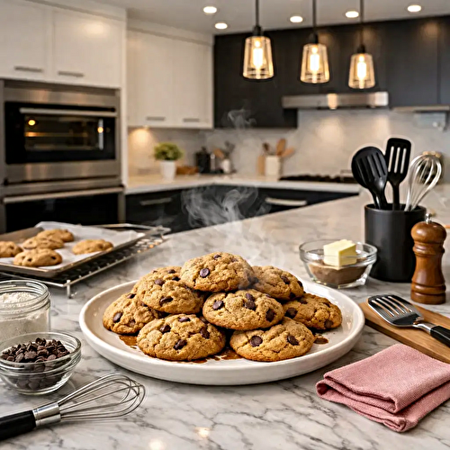 Cookies aux pépites de chocolat et pâte à tartiner Lion’s Mane