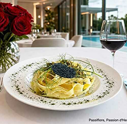Pâtes fraiches à la crème de sardines / fenouil/spiruline