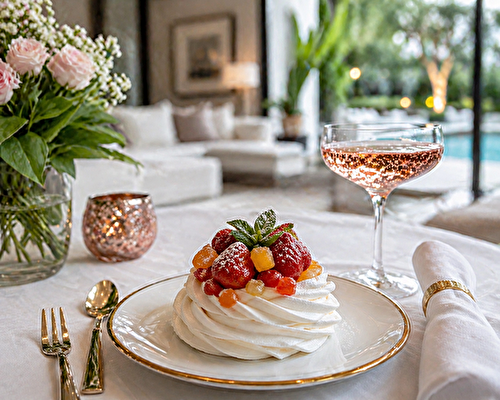 Recette facile de Pavlova aux fraises et fruits confits