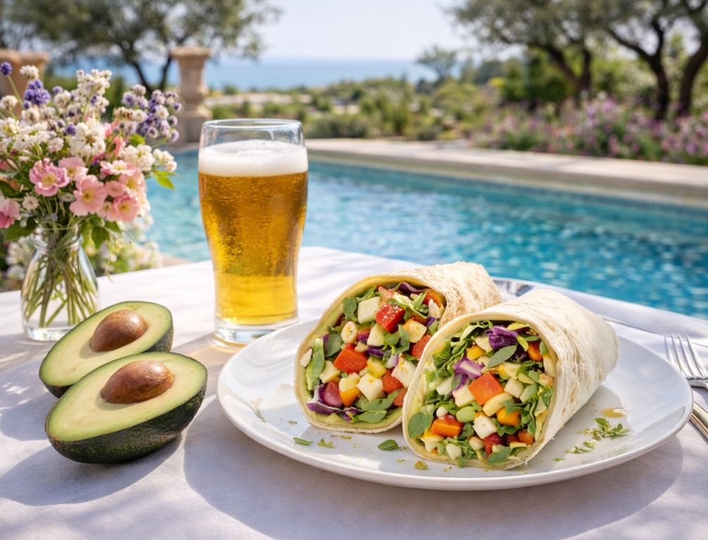 Wraps frais avocat & légumes