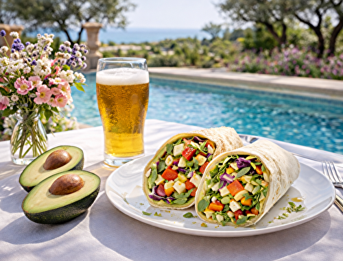 Wraps frais avocat & légumes