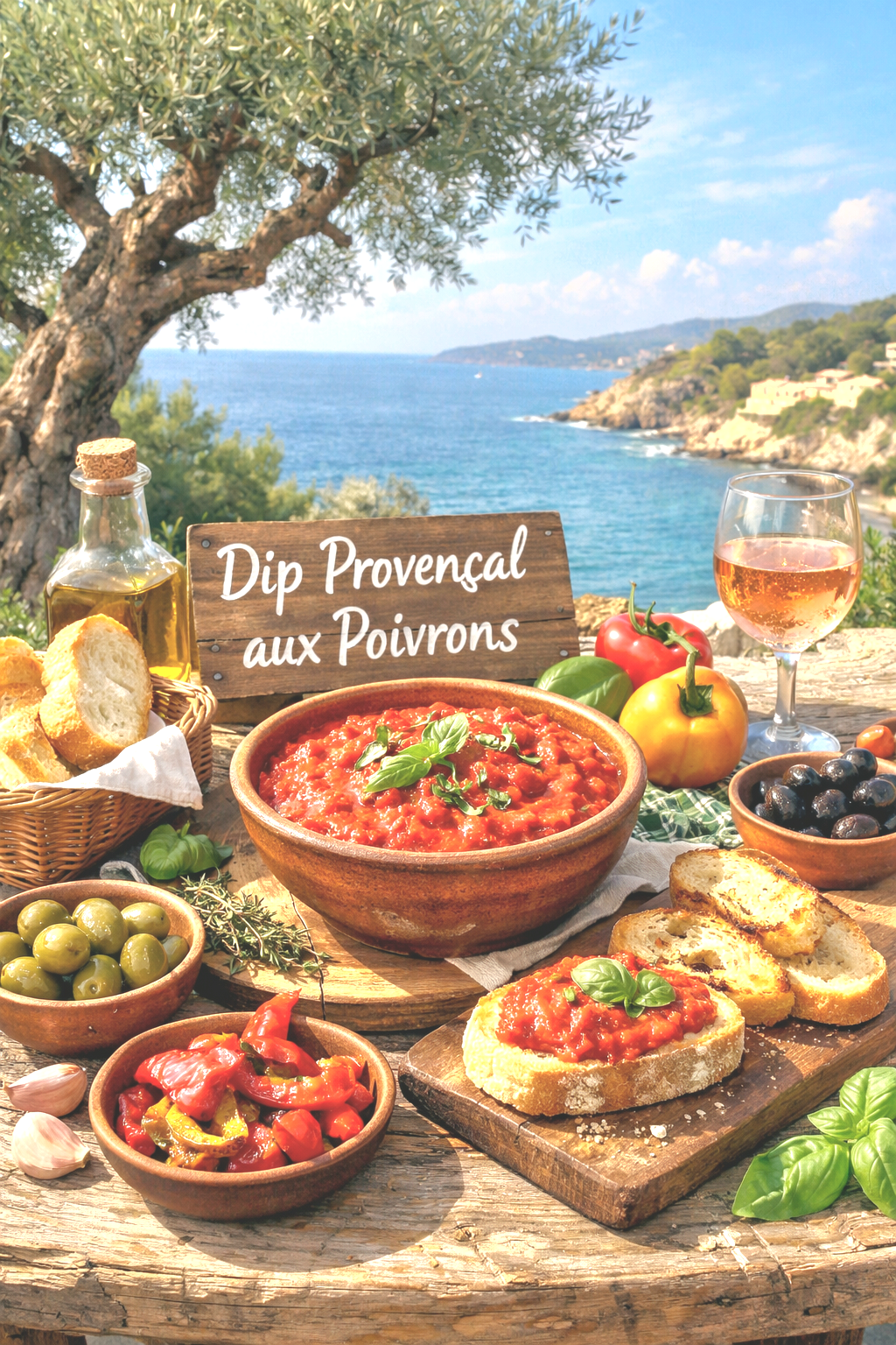 Dip feta–poivrons, crémeux, parfumé, méditerranéen…