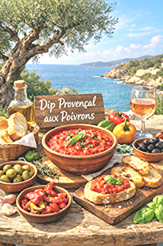 Dip feta–poivrons, crémeux, parfumé, méditerranéen…