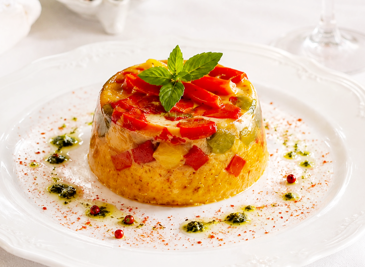 Flan aux trois poivrons