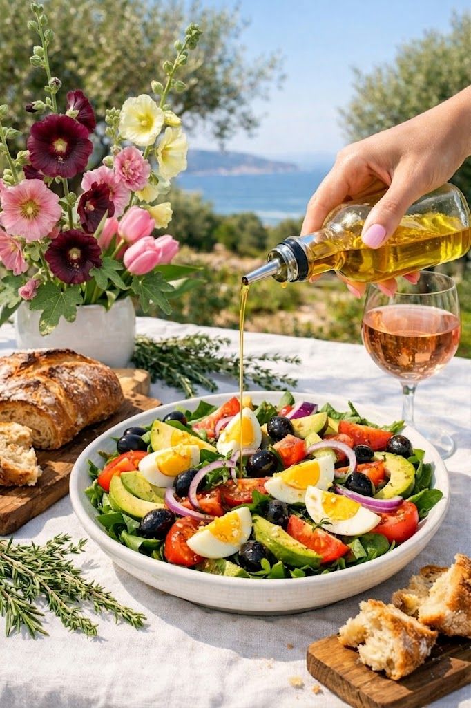 Salade méditerranéenne un régal de fraîcheur.