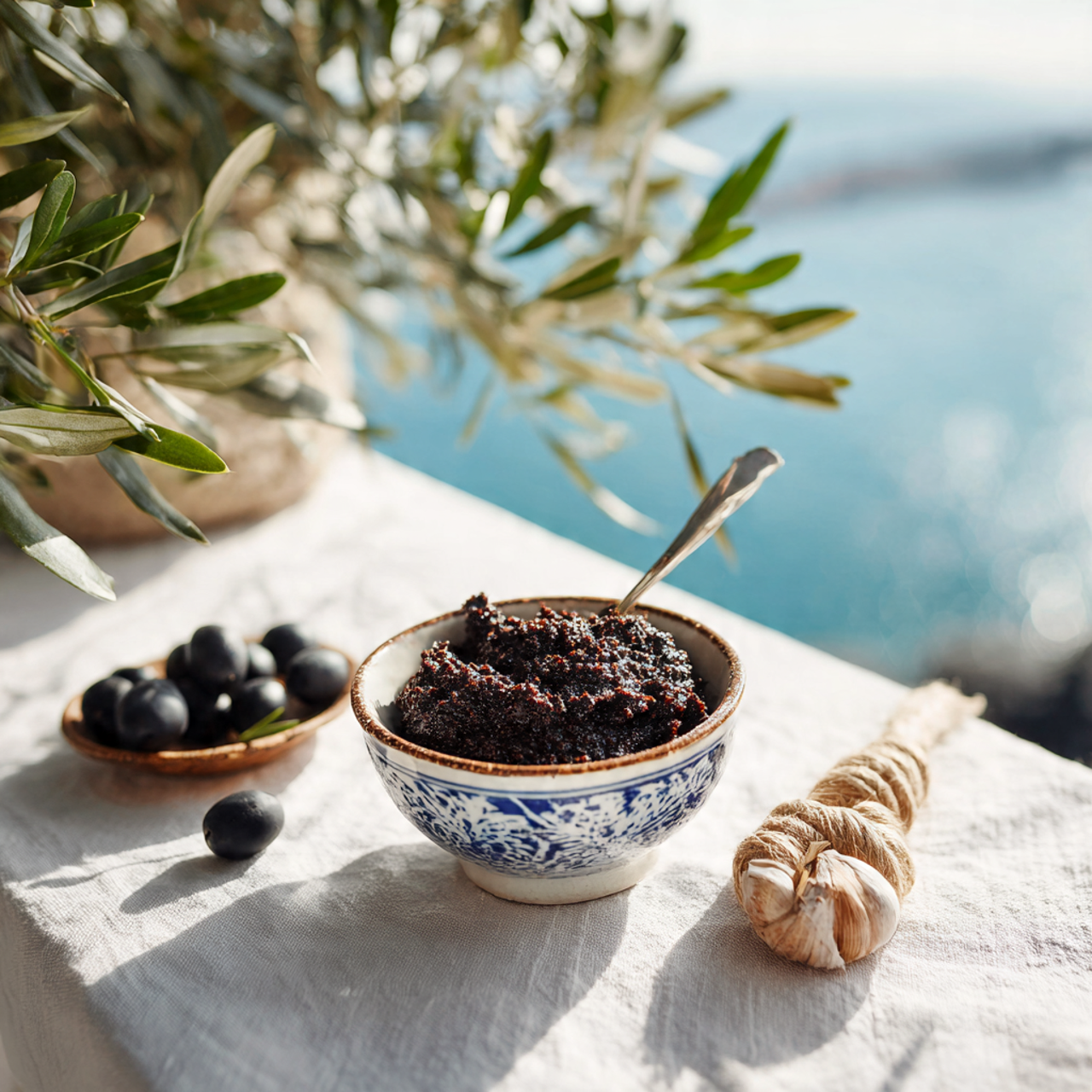 TAPENADE NOIRE Olives noires, câpres, anchois, ail, huile d'olive.