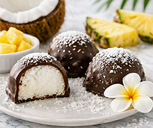 Bouchées coco-chocolat - Une petite douceur fondante et gourmande