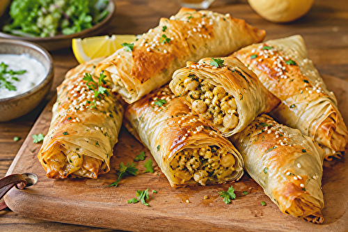Bureks aux pois chiches/féta (chickpea burek),