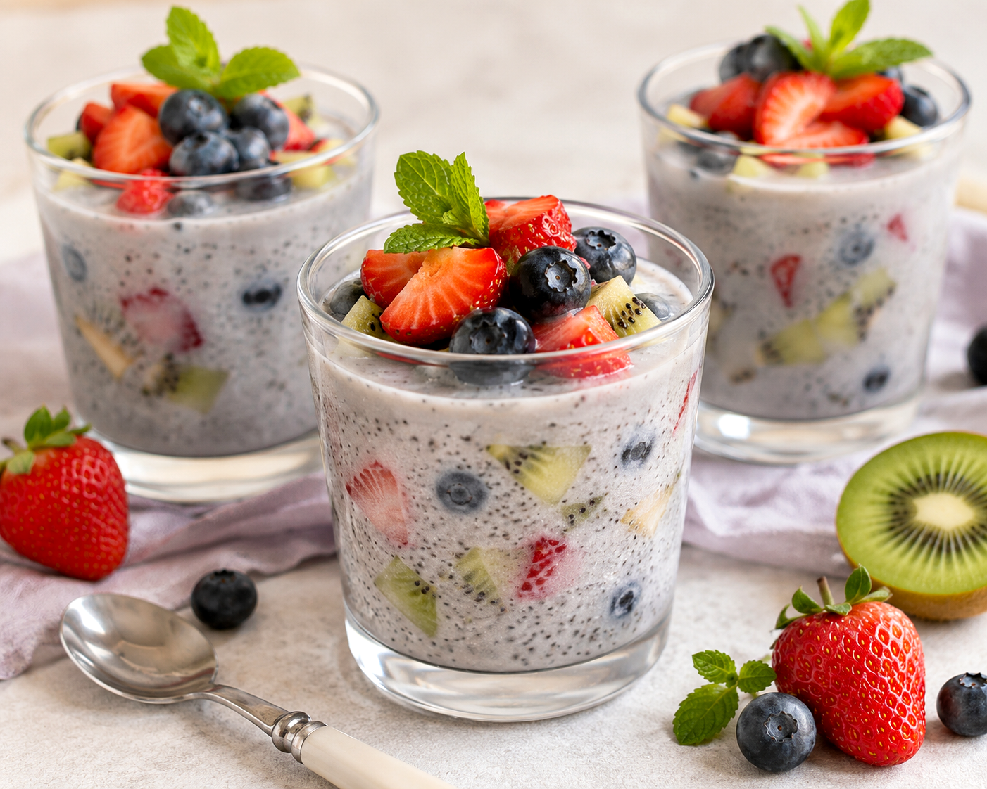 Crème légère aux fruits et charbon végétal bio