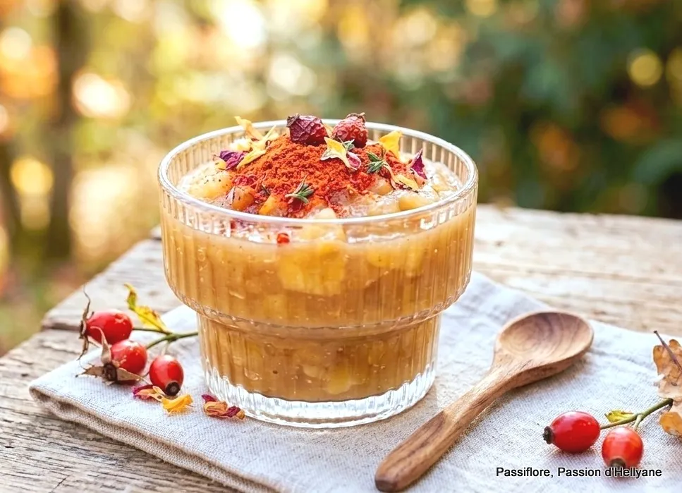 🍎 Compote de pommes à la poudre de cynorrhodon et betterave