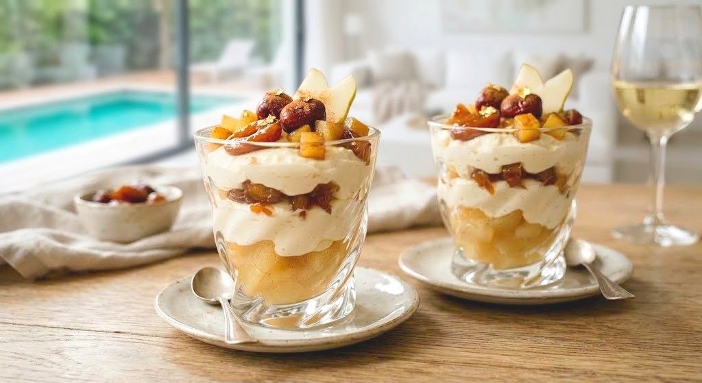 Verrines Gourmandes Poires, Dattes & Chantilly Mascarpone