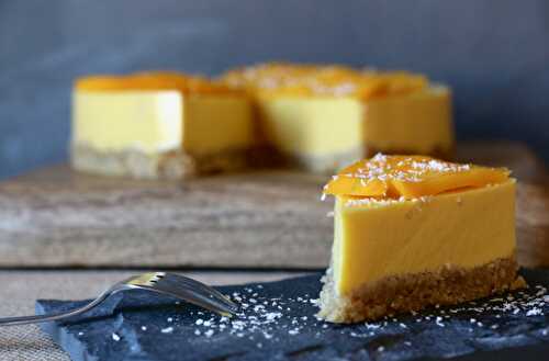Cheesecake léger à la mangue, IG bas, pauvre en sucre