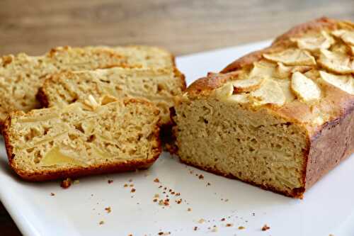 Gâteau léger pomme-avoine peu sucré, IG bas, avec farine de pois chiche