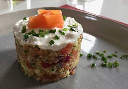 Tartare de quinoa et truite fumée