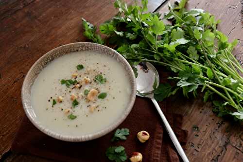 Velouté de céleri et topinambours