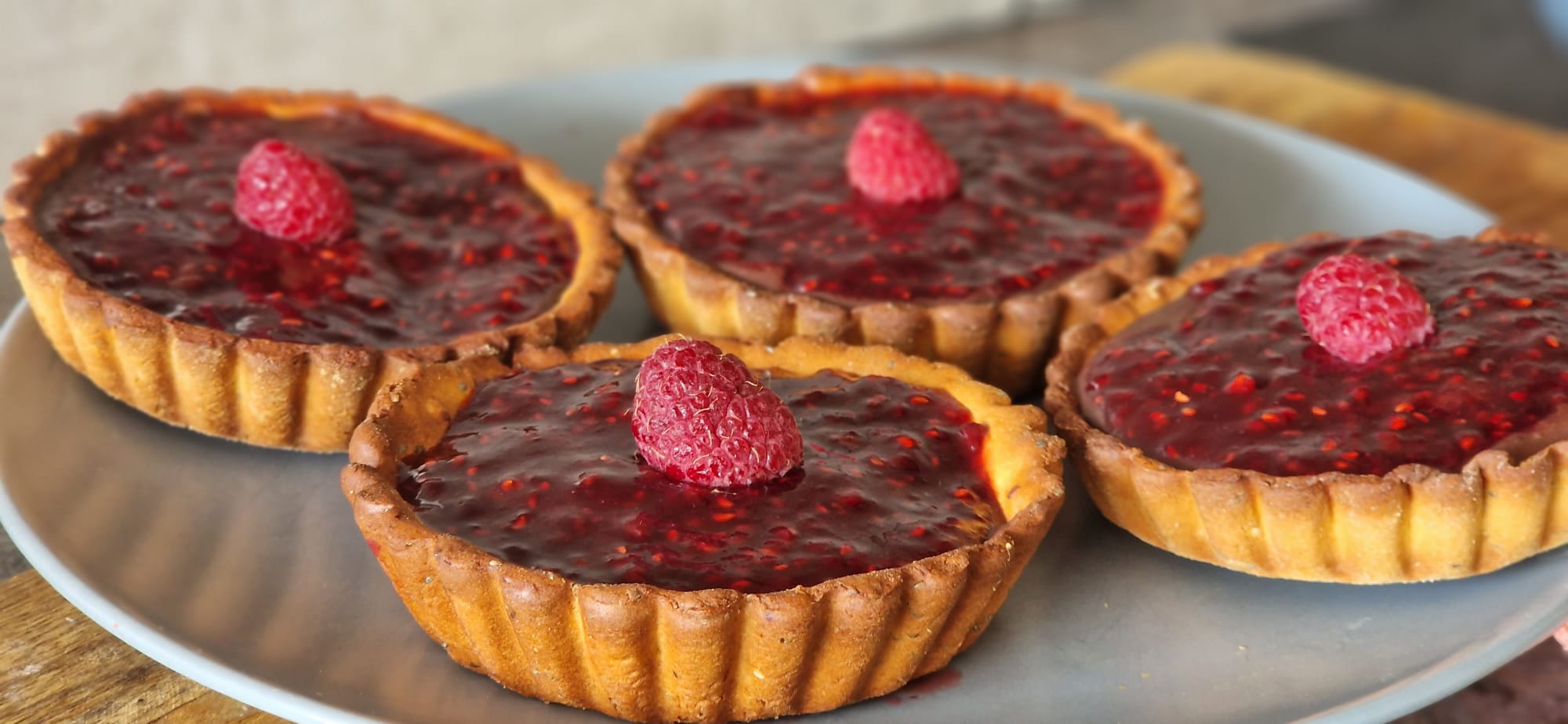 Tartelettes framboise chocolat IG bas